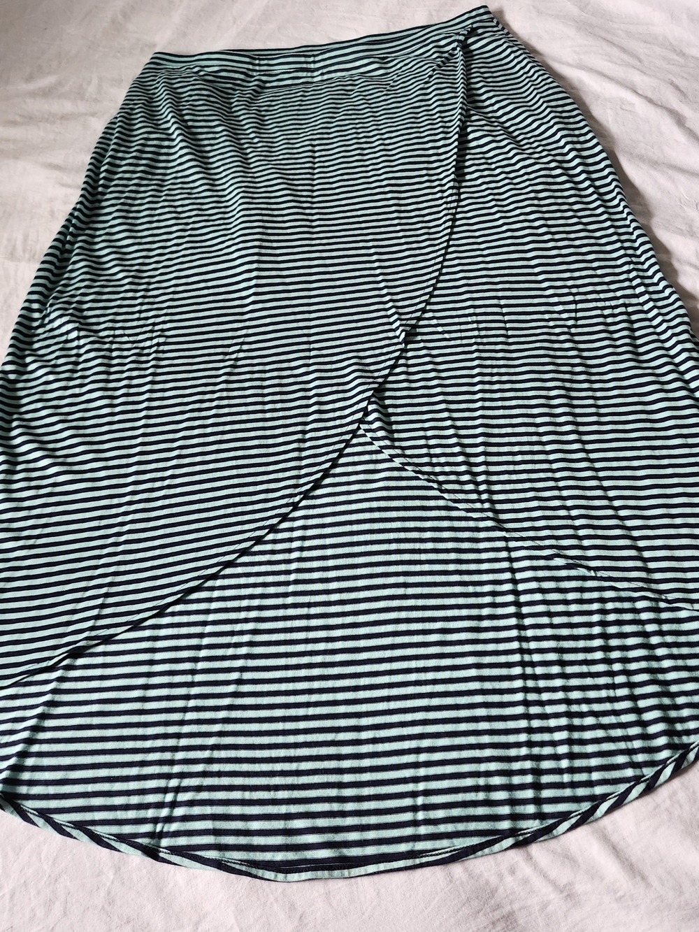 GAP Striped Maxi Skirt in Mint Green and Black